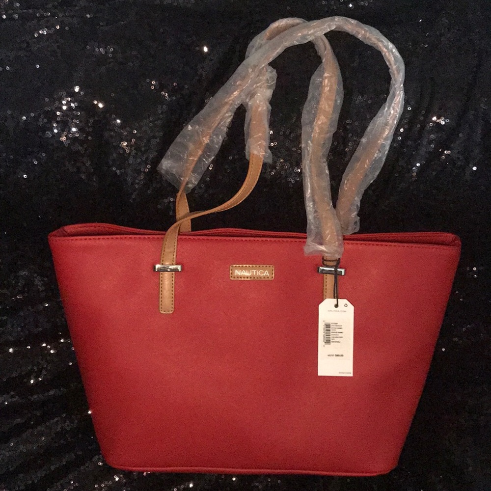 Red Nautica Signals Tote Bag (NWT)